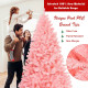 6 Feet Pink Artificial Hinged Spruce Full Christmas Tree with Foldable Metal Stand