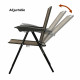 2 Pieces Folding Sling Chairs with Steel Armrest and Adjustable Back for Patio