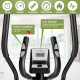 Adjustable Magnetic Elliptical Fitness Trainer with LCD Monitor and Phone Holder