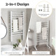 2-in-1 150W Freestanding and Wall-mounted Towel Warmer Drying Rack with Timer