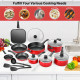 17 Pieces Hard Anodized Nonstick Cookware Pots and Pans Set