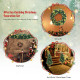 4 Pieces Christmas Decoration Set with Garland Wreath and Entrance Trees