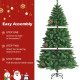6 Feet 716Tips PVC Hinged Artificial Christmas Tree with Metal Stand