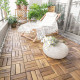 10 Pieces 12 x 12 Inch Acacia Wood Interlocking Tile Flooring