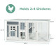 63 Inch Large Wooden Chicken Coop with Run Box and PC Roof