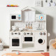 Wooden Kids Kitchen with Washing Machine