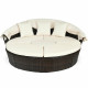 Patio Round Daybed Rattan Furniture Sets with Canopy