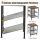 3-Tier Industrial End Side Table Nightstand Adjustable Shelves