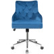 Tufted Upholstered Swivel Computer Desk Chair with Nailed Tri