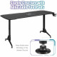 Gaming Desk 62.5 Inch T-Shape Height Adjustable with Cup Holder