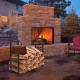 4 Feet Heavy Duty Firewood Log Rack for Fireplace Stove Fire Pit