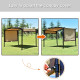 12 x 9 ft Outdoor Pergola Gazebo Canopy Sun Shelter  with Steel Frame