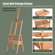 Adjustable  Floor Wooden Artist Easel H-Frame with Art Supply Storage Drawer