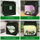 Mylar Hydroponic Grow Tent Roof Cube with Zipped Doors, Observation Windows and Vents 