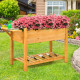 Elevated Planter Box Kit with 8 Grids and Folding Tabletop