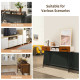 48 Inch Industrial Console Table with Storage Drawers Open Shelf Entryway