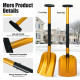Adjustable Aluminum Snow Shovel with Anti-Skid Handle and Large Blade