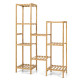 Bamboo 9-Tier Plant Stand Utility Shelf Free Standing Storage Rack Pot Holder