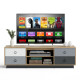 55 Inch TV Stand Entertainment Media Center with Storage Cabinets and Adjustable Shelves