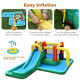 Inflatable Water Slide Climbing Bounce House with Tunnel and Blower