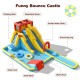 Inflatable Dual Slide Water Park Climbing Bouncer with 735W Air Blower