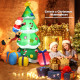 7 Feet Inflatable Christmas Tree Santa Decor with LED Lights
