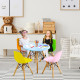5 Piece Kids Colorful Set with 4 Armless Chairs