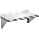 12 x 36 Inches Stainless Steel Commercial Wall Mount Shelf for Kitchen and Restaurant