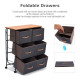 6-Drawer Fabric Display Dresser Storage Cabinet with Wheels