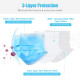 50 Pieces Thick Disposable 3-Layer Breathable Face Mask