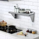 12 x 36 Inches Stainless Steel Commercial Wall Mount Shelf for Kitchen and Restaurant