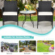2 Pieces Patio Wicker Chairs with Cozy Seat Cushions