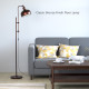 Industrial Floor Standing Pole Lamp with Adjustable Lamp Head
