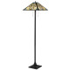 Tiffany-Style 2 Light Floor Lamp with 18 Inch Stained Glass Shade