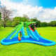 Inflatable Crocodile Water Slide Climbing Wall Bounce House with 780W Blower