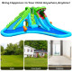 Inflatable Crocodile Water Slide Climbing Wall Bounce House with 780W Blower