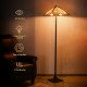 Tiffany-Style 2 Light Floor Lamp with 18 Inch Stained Glass Shade