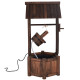 Garden Rustic Wishing Well Wooden Water Fountain with Pump