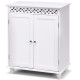 White Wooden 2-Door Storage Cabinet Cupboard