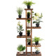 6 Tier Garden Wooden Shelf Storage Plant Rack Stand 