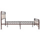 Queen size Metal Bed Frame Platform Bed Upholstered Panel