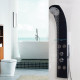 55 Inch Black Rainfall Shower Panel with Massage Jets