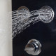 55 Inch Black Rainfall Shower Panel with Massage Jets