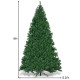 9 Feet Pre-Lit PVC Artificial Christmas Tree with 700 LED Lights