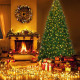 9 Feet Pre-Lit PVC Artificial Christmas Tree with 700 LED Lights