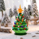 9.5 inch Prelit Hand-Painted Ceramic Battery Powered Christmas Tree
