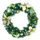 24-Inch Pre-lit Artificial Christmas Wreath with Mixed Decorations