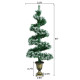 4 Feet Pre-Lit Spiral Wintry Helical Tree for Holiday Celebration