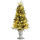 4 Feet Artificial Pre-Lit Christmas Tree with Pine Cones