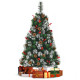 4 Feet Artificial Christmas Tree with Pine Cones and Red Berry Clusters